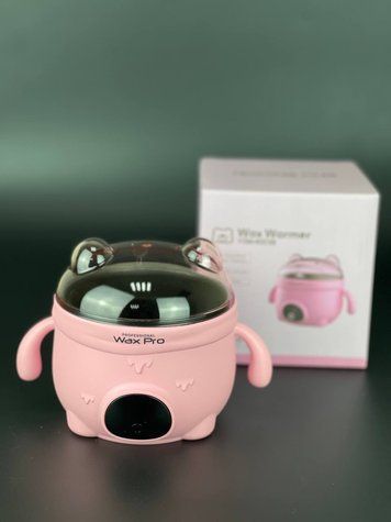 Баночний воскоплав YSM-6001A на 100 Вт. (400 мл.) з дисплеєм - для розігріву воску, Рожевий 3020 фото