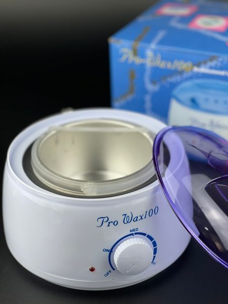 Баночний воскоплав Pro-Wax 100 для депіляції (з терморегулятором), 100 Вт. Білий  30448 фото