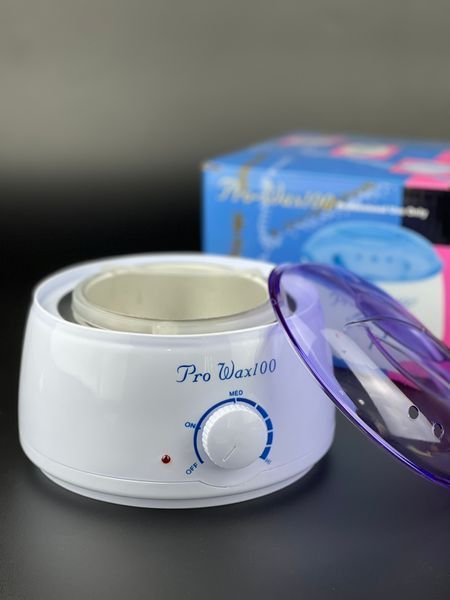 Баночний воскоплав Pro-Wax 100 для депіляції (з терморегулятором), 100 Вт. Білий  30448 фото